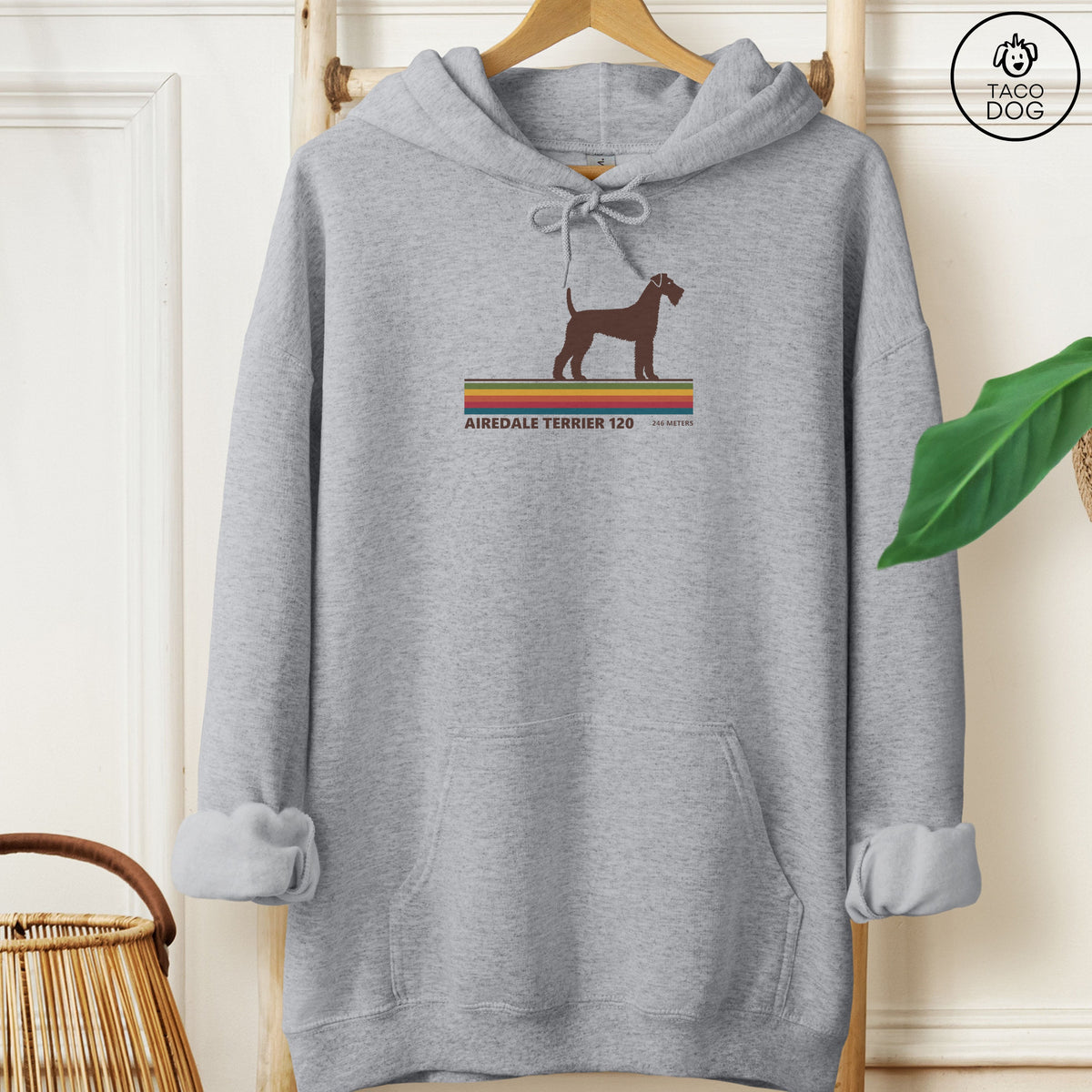 Airedale VHS Hoodie Graphite Heather Taco-Dog