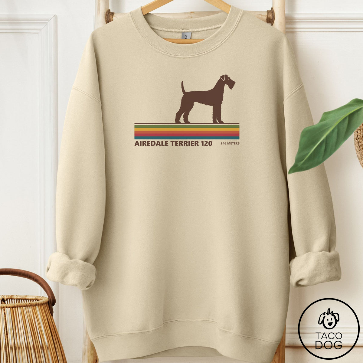 Airedale VHS Sweatshirt Sand Taco-Dog