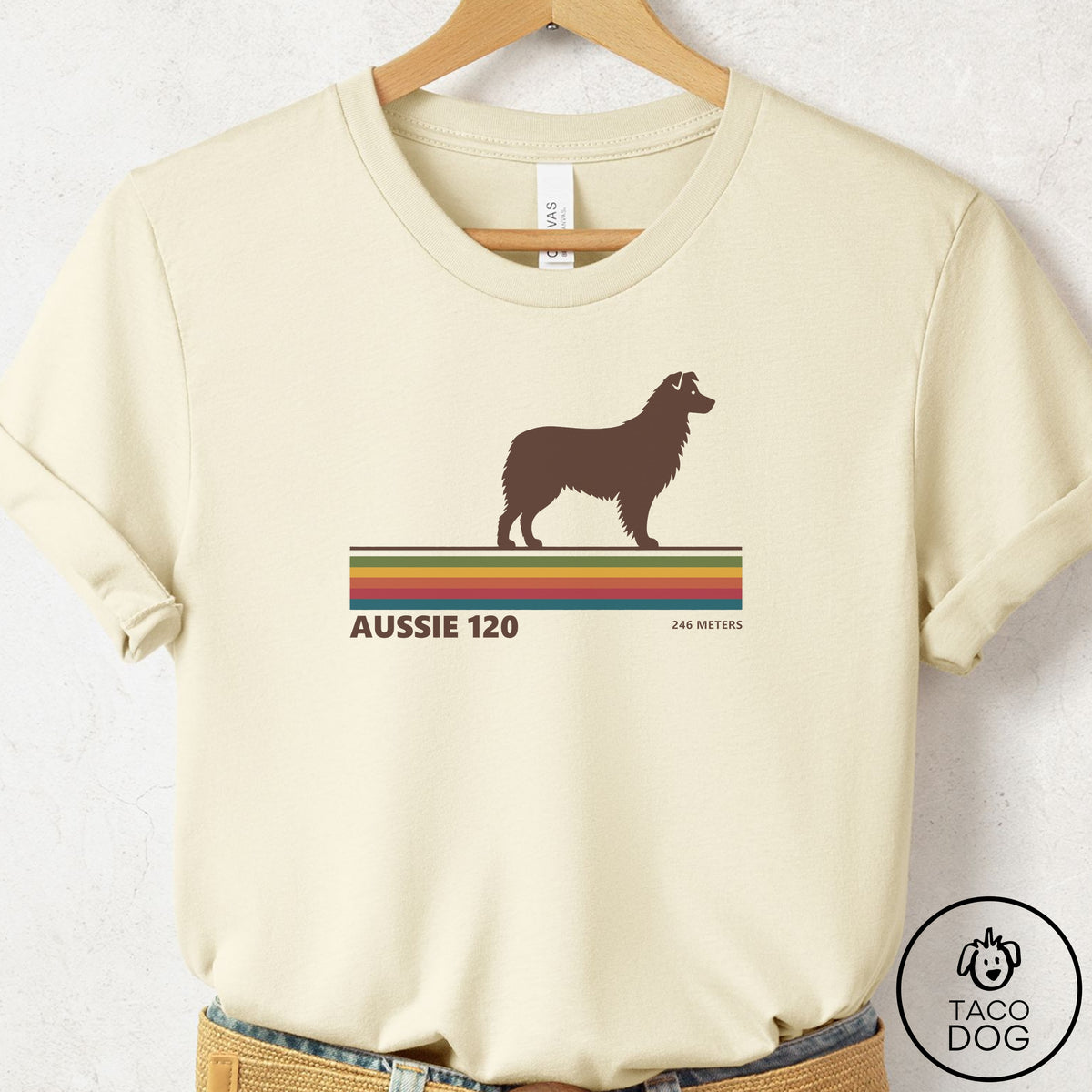 Australian Shepherd VHS T-Shirt Natural Taco-Dog