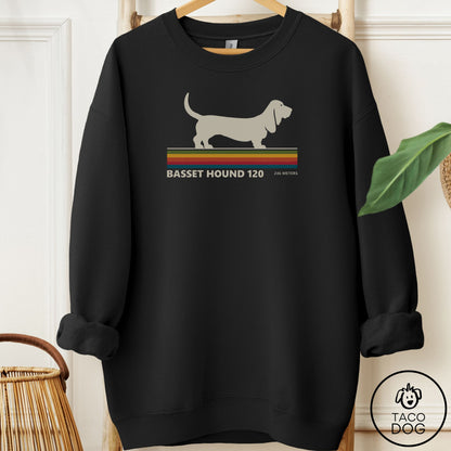 Basset Hound VHS Sweatshirt Black Taco-Dog