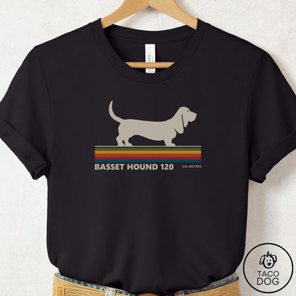 Basset Hound VHS T-Shirt Black Taco-Dog