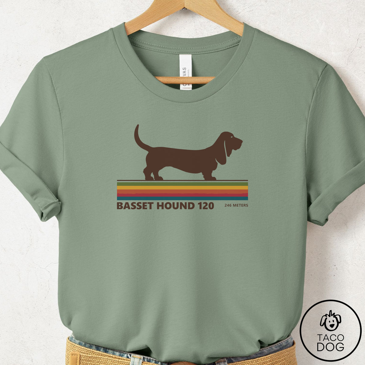Basset Hound VHS T-Shirt Sage Taco-Dog