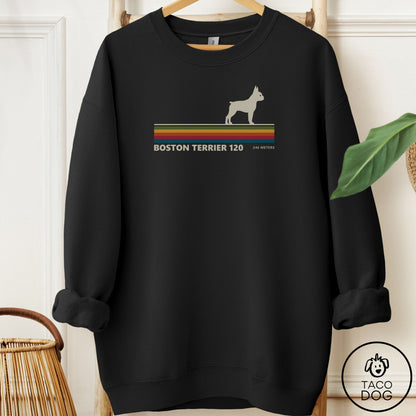 Boston Terrier VHS Sweatshirt Black Taco-Dog