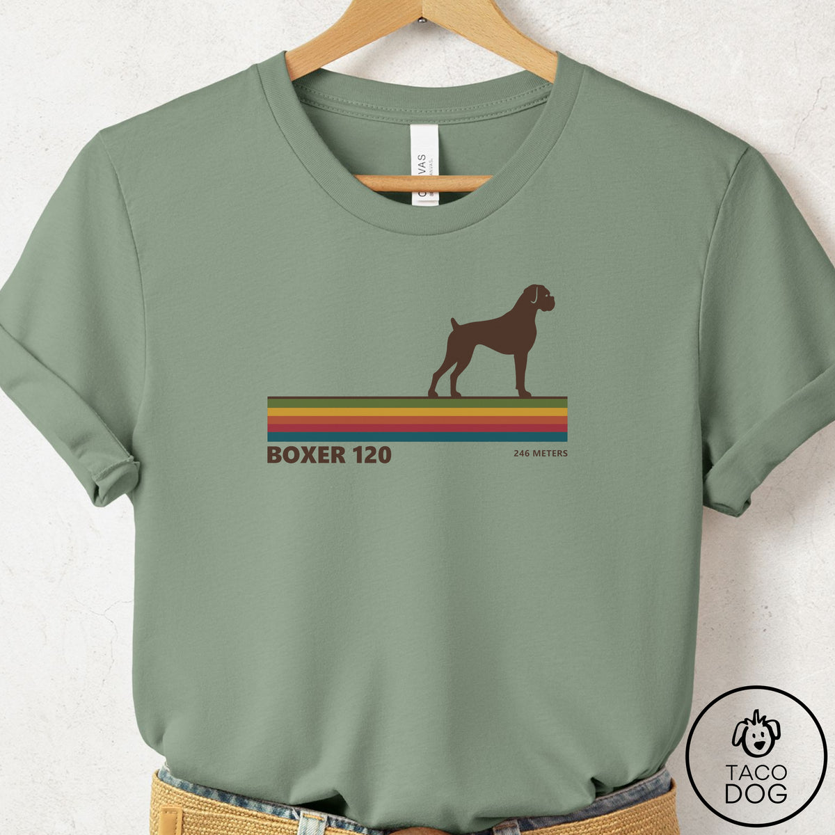 Boxer VHS T-Shirt Sage Taco-Dog
