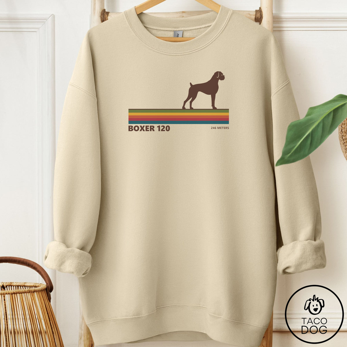 Boxer VHS Sweatshirt Sand Taco-Dog