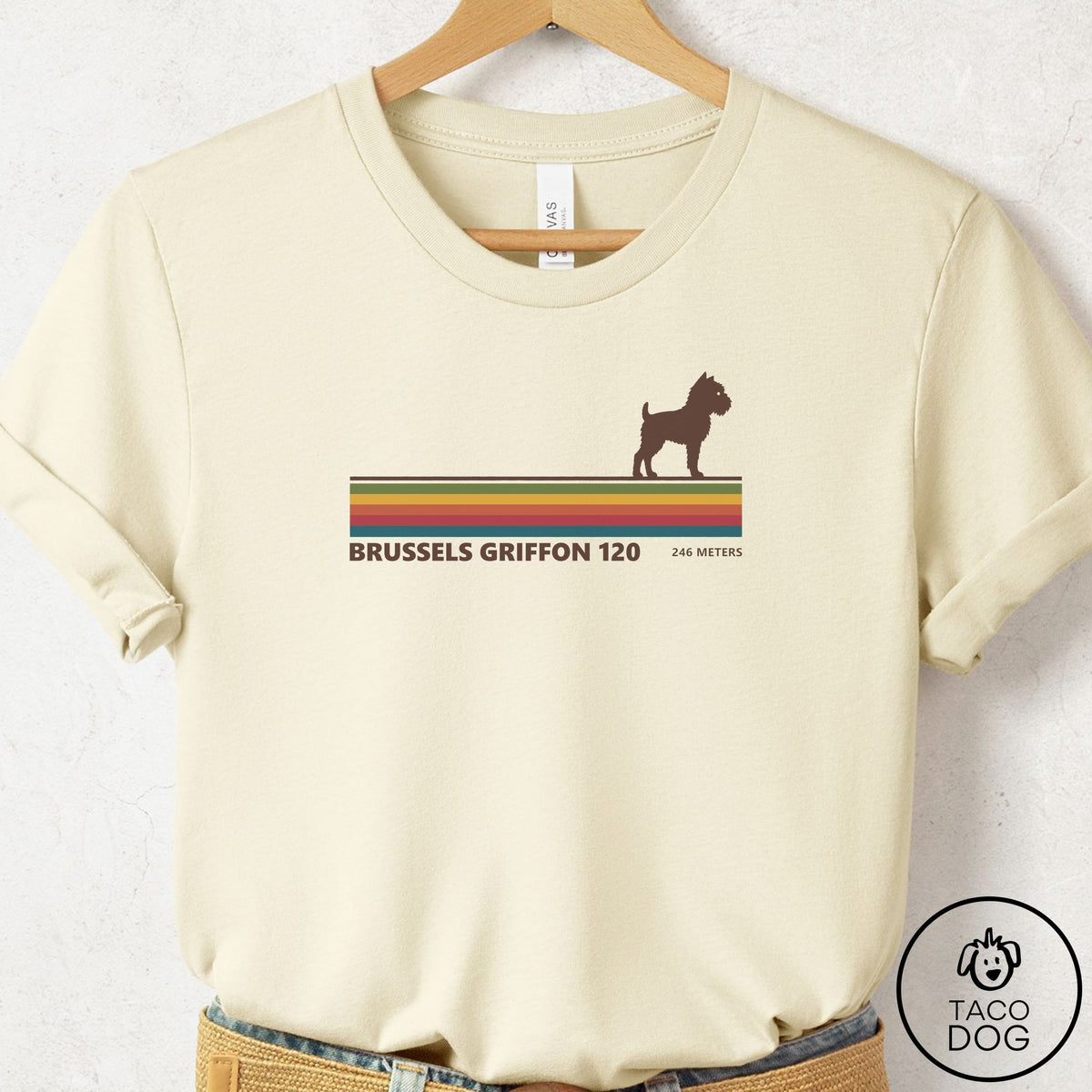 Brussels Griffon VHS T-Shirt Natural Taco-Dog