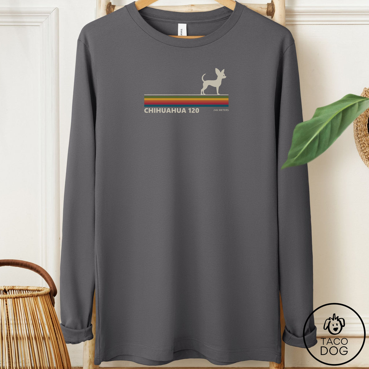 Chihuahua VHS Long Sleeve Tee Asphalt Taco-Dog
