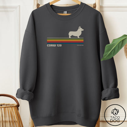 Corgi VHS Sweatshirt Charcoal Taco-Dog