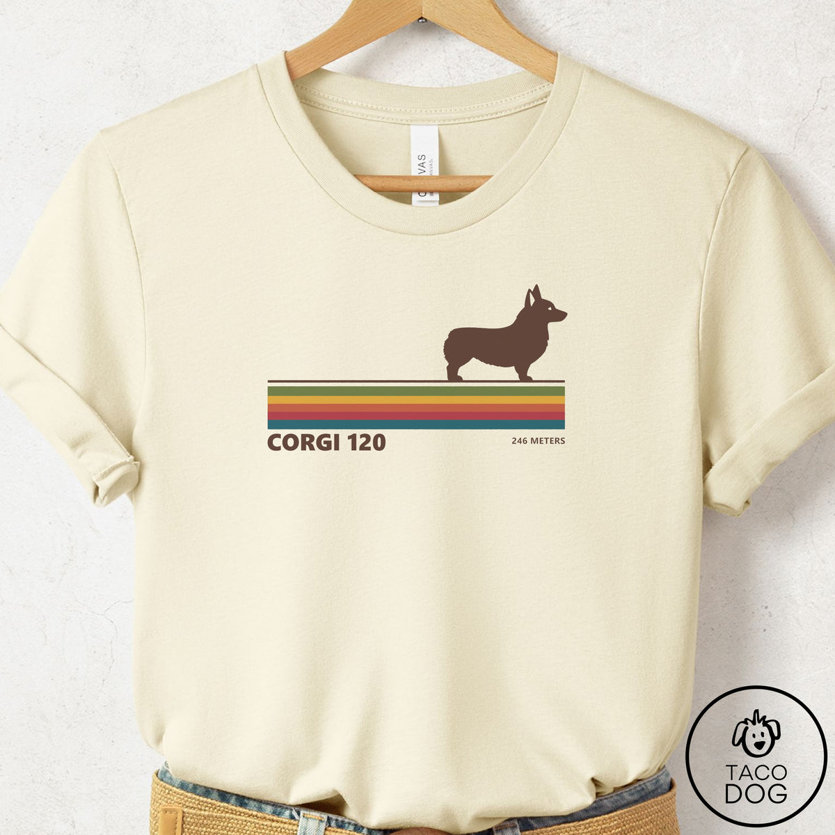 Corgi VHS T-Shirt Natural Taco-Dog