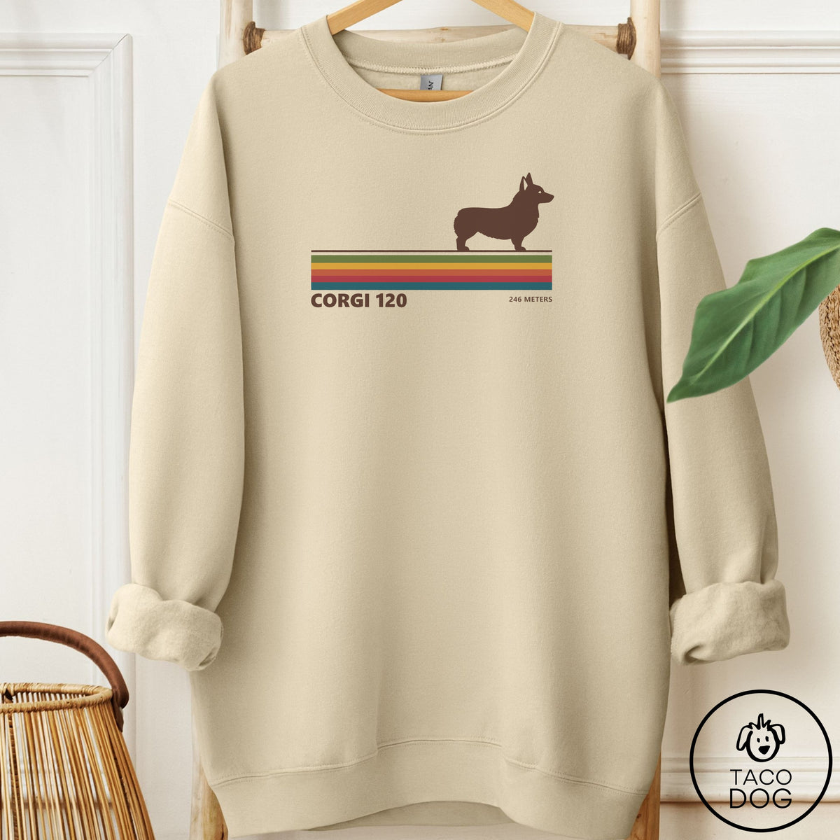 Corgi VHS Sweatshirt Sand Taco-Dog