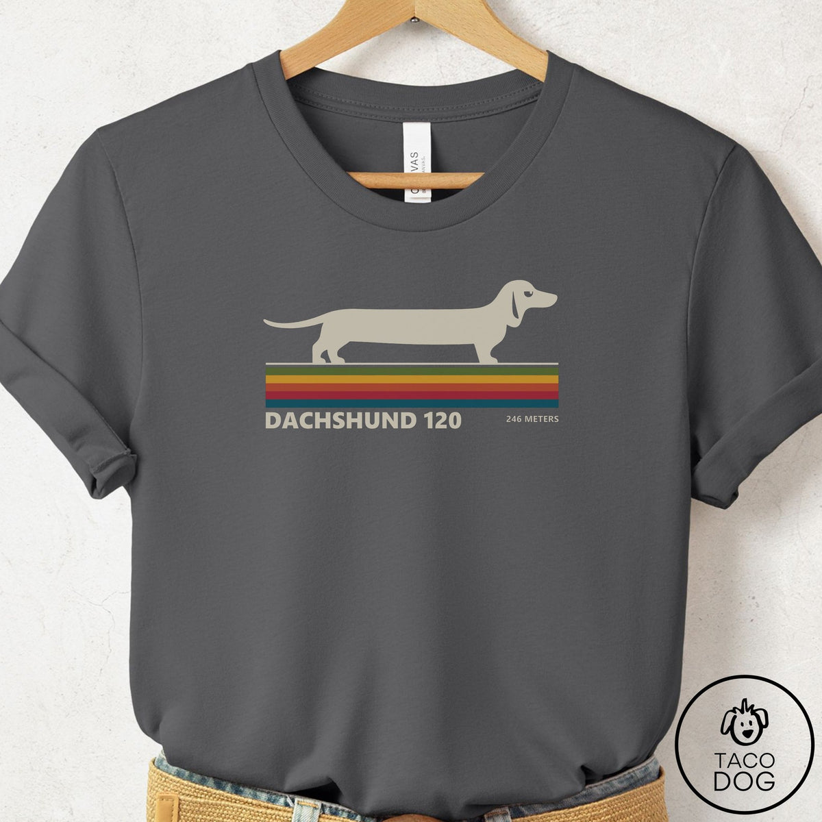 Dachshund VHS T-Shirt Asphalt Taco-Dog