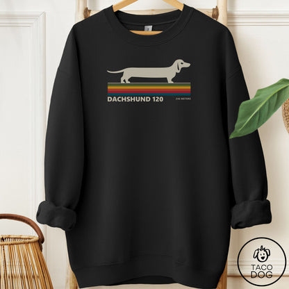 Dachshund VHS Sweatshirt Black Taco-Dog
