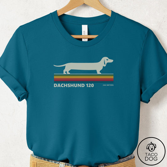Dachshund VHS T-Shirt Deep Teal Taco-Dog