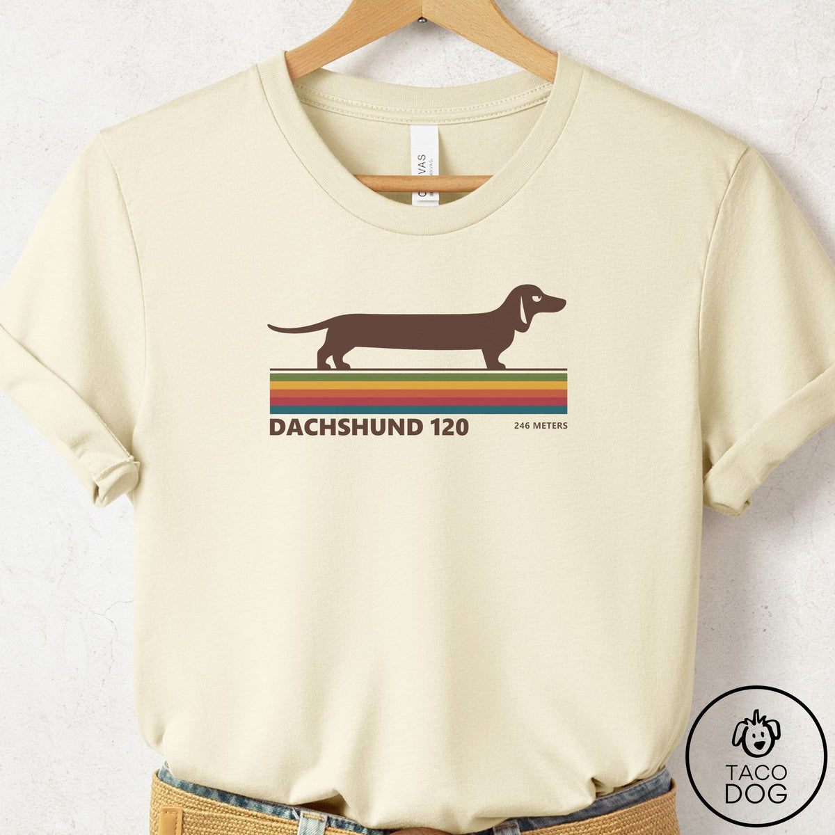 Dachshund VHS T-Shirt Natural Taco-Dog