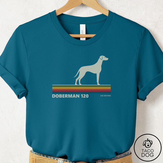 Doberman VHS T-Shirt Deep Teal Taco-Dog
