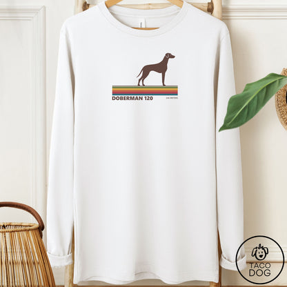 Doberman VHS Long Sleeve Tee White Taco-Dog