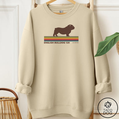 English Bulldog VHS Sweatshirt Sand Taco-Dog
