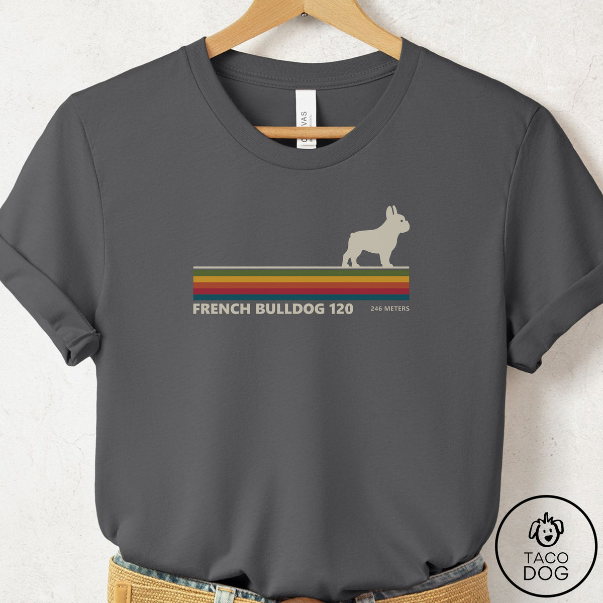 French Bulldog Frenchie VHS T-Shirt Asphalt Taco-Dog