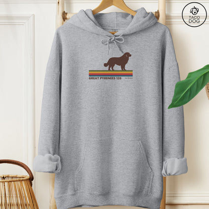 Great Pyrenees VHS Hoodie Graphite Heather Taco-Dog