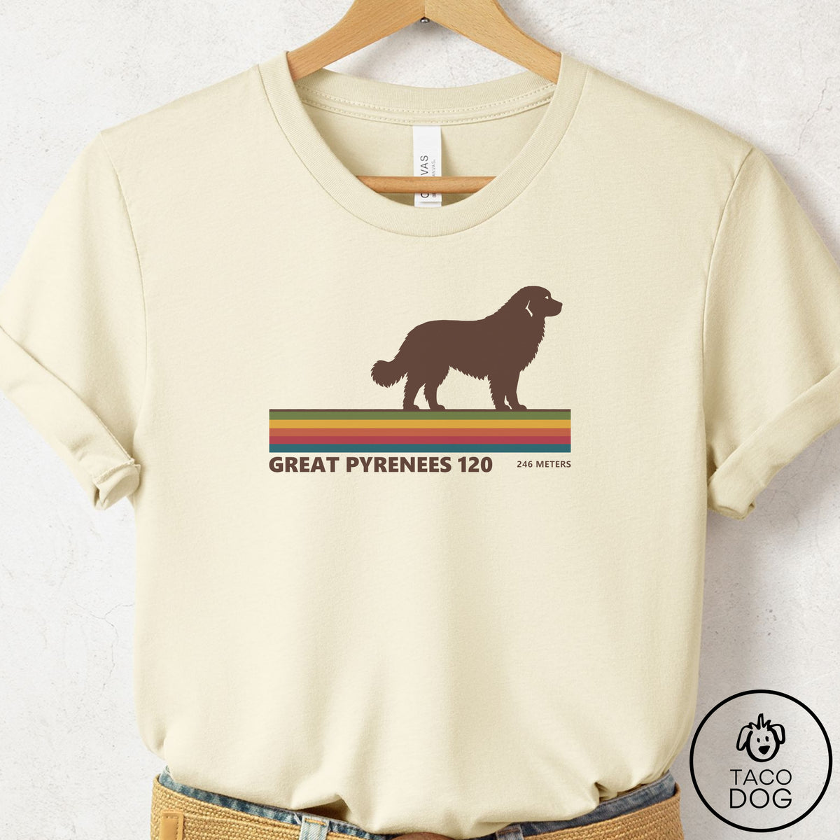 Great Pyrenees VHS T-Shirt Natural Taco-Dog