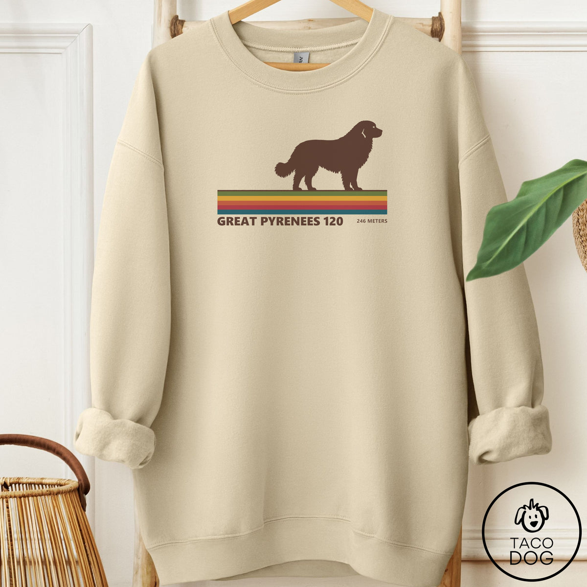 Great Pyrenees VHS Sweatshirt Sand Taco-Dog
