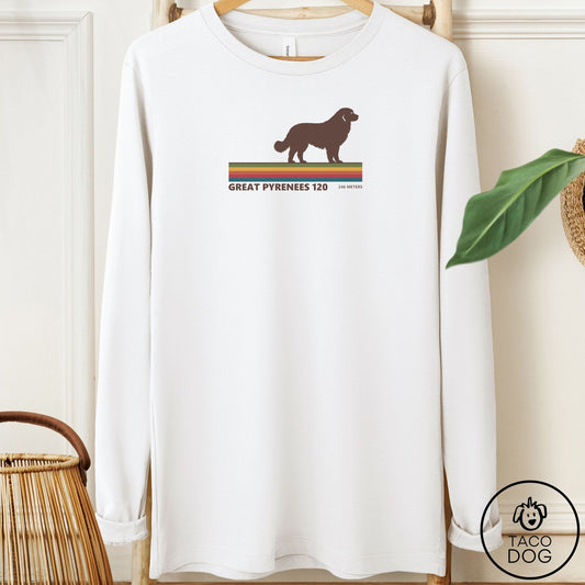 Great Pyrenees VHS Long Sleeve Tee White Taco-Dog