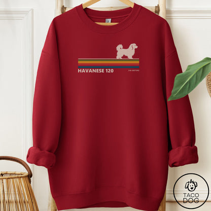 Havanese VHS Sweatshirt Garnet Taco-Dog