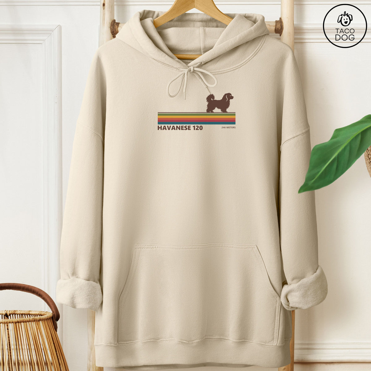 Havanese VHS Hoodie Sand Taco-Dog