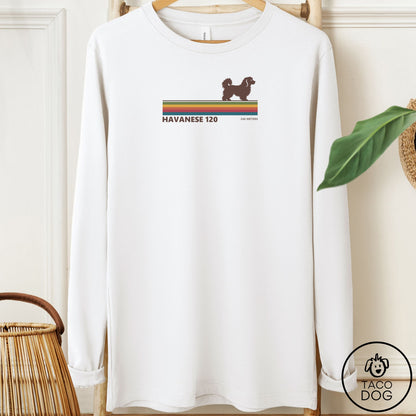 Havanese VHS Long Sleeve Tee White Taco-Dog