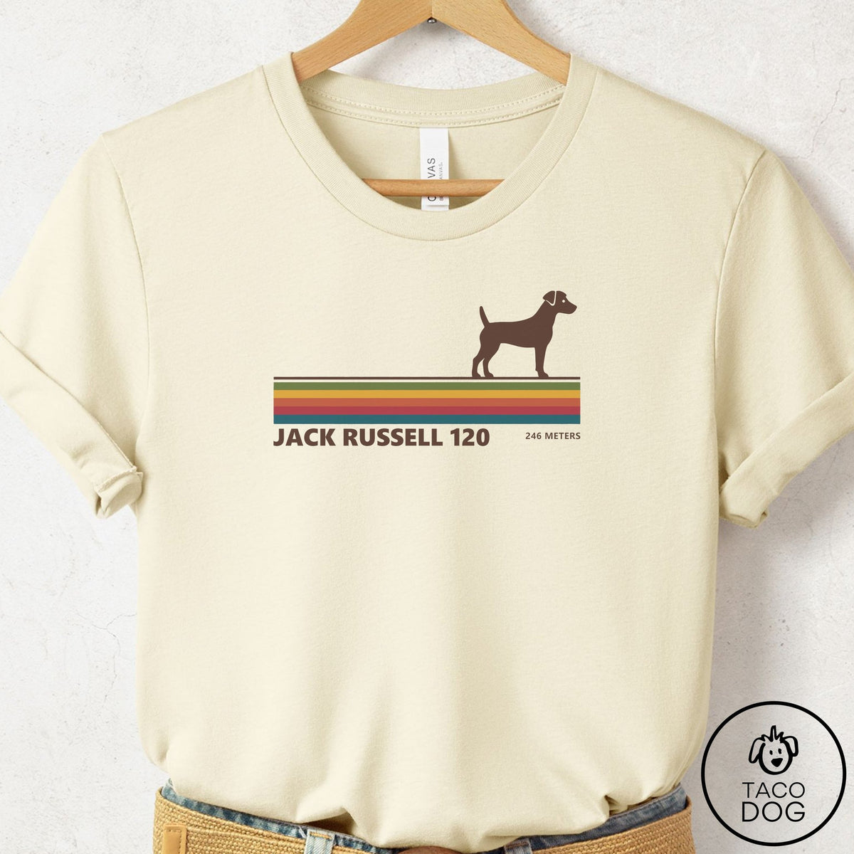 Jack Russell VHS T-Shirt Natural Taco-Dog