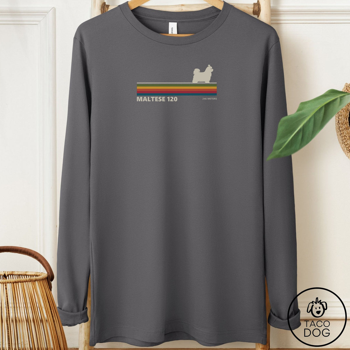 Maltese VHS Long Sleeve Tee Asphalt Taco-Dog