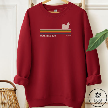 Maltese VHS Sweatshirt Garnet Taco-Dog