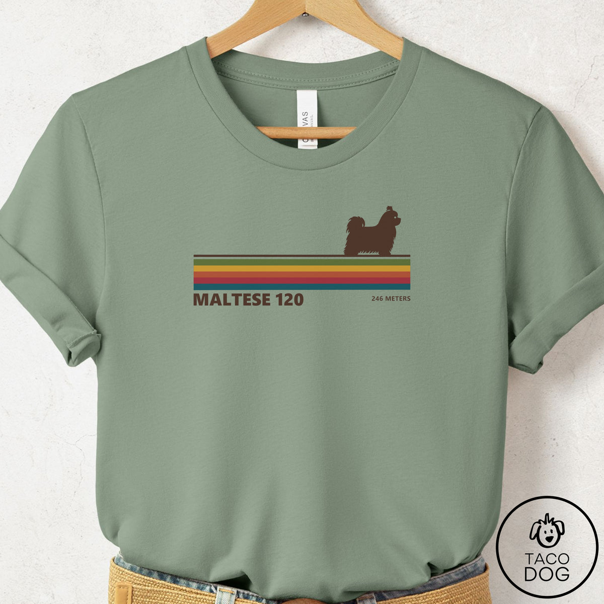 Maltese VHS T-Shirt Sage Taco-Dog