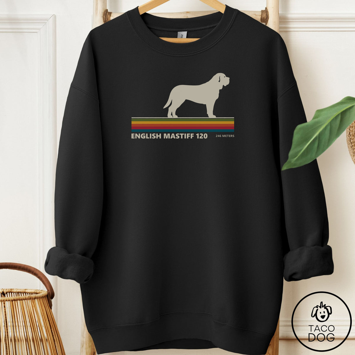 Mastiff VHS Sweatshirt Black Taco-Dog