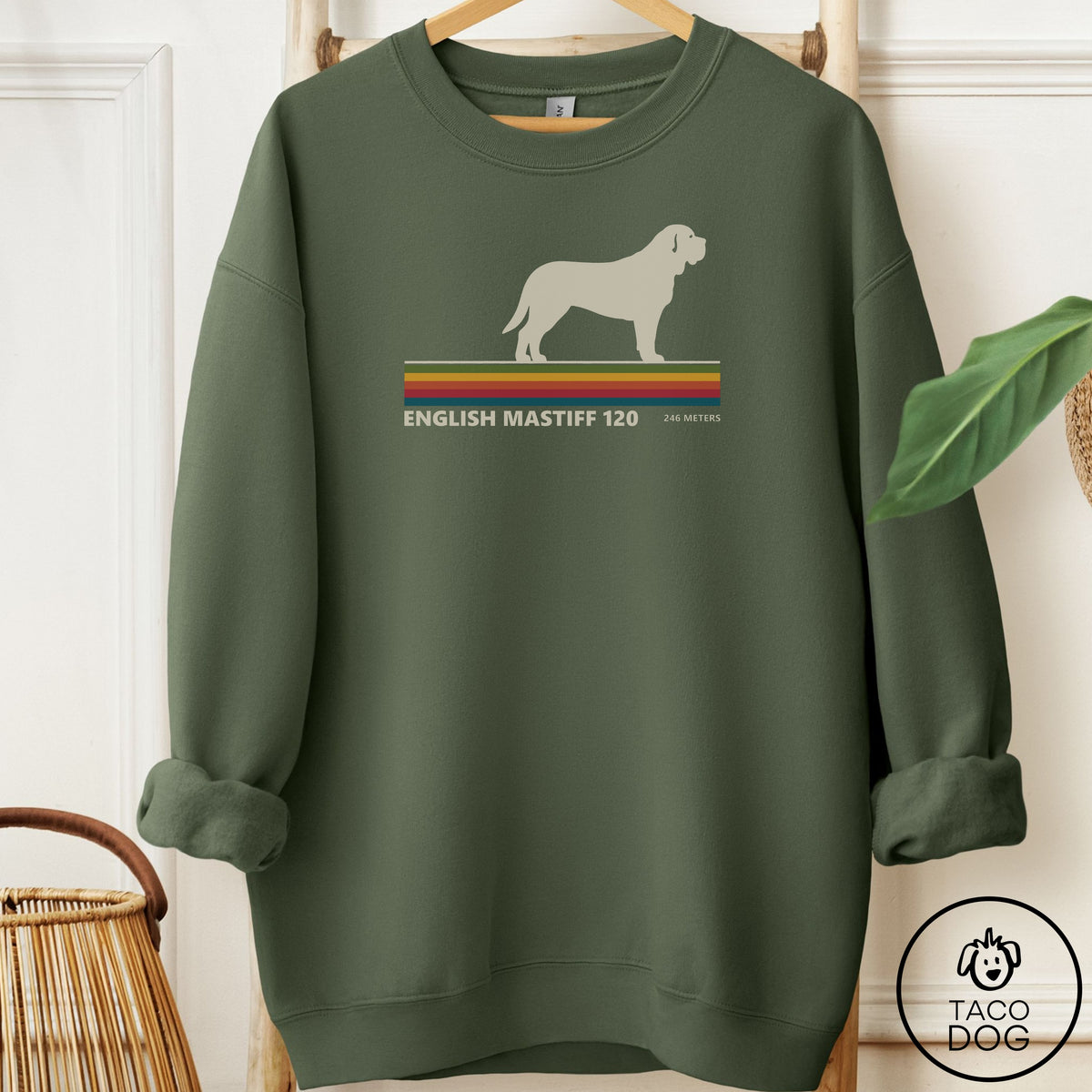 Mastiff VHS Sweatshirt Military Green Taco-Dog