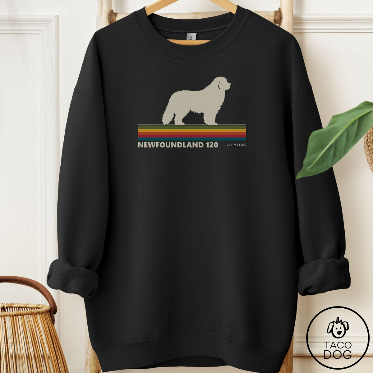 Newfoundland VHS Sweatshirt Black Taco-Dog