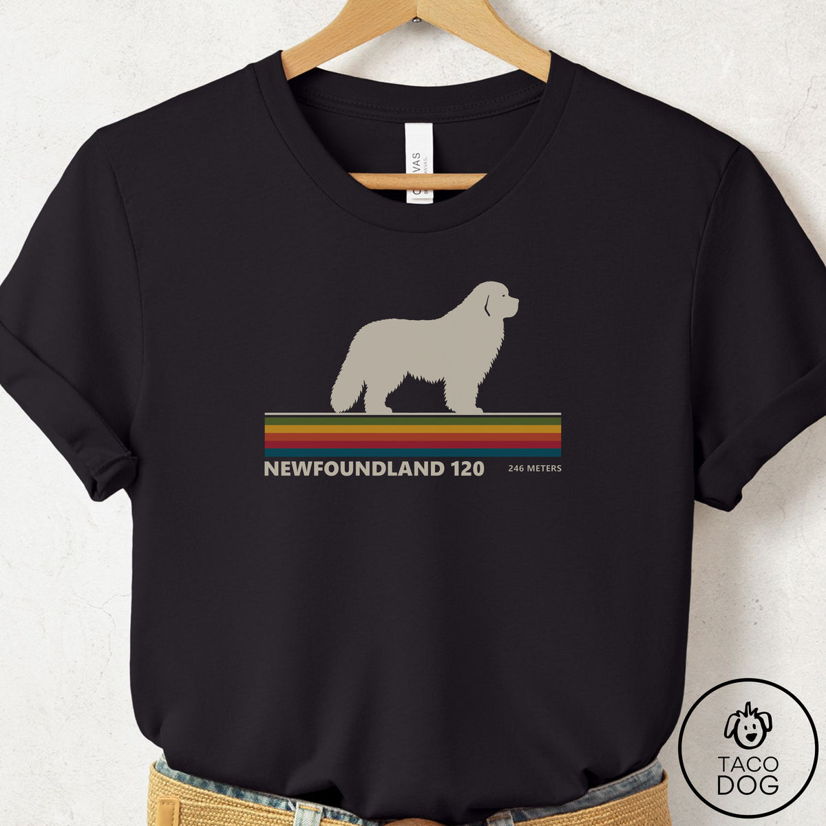Newfoundland VHS T-Shirt Black Taco-Dog