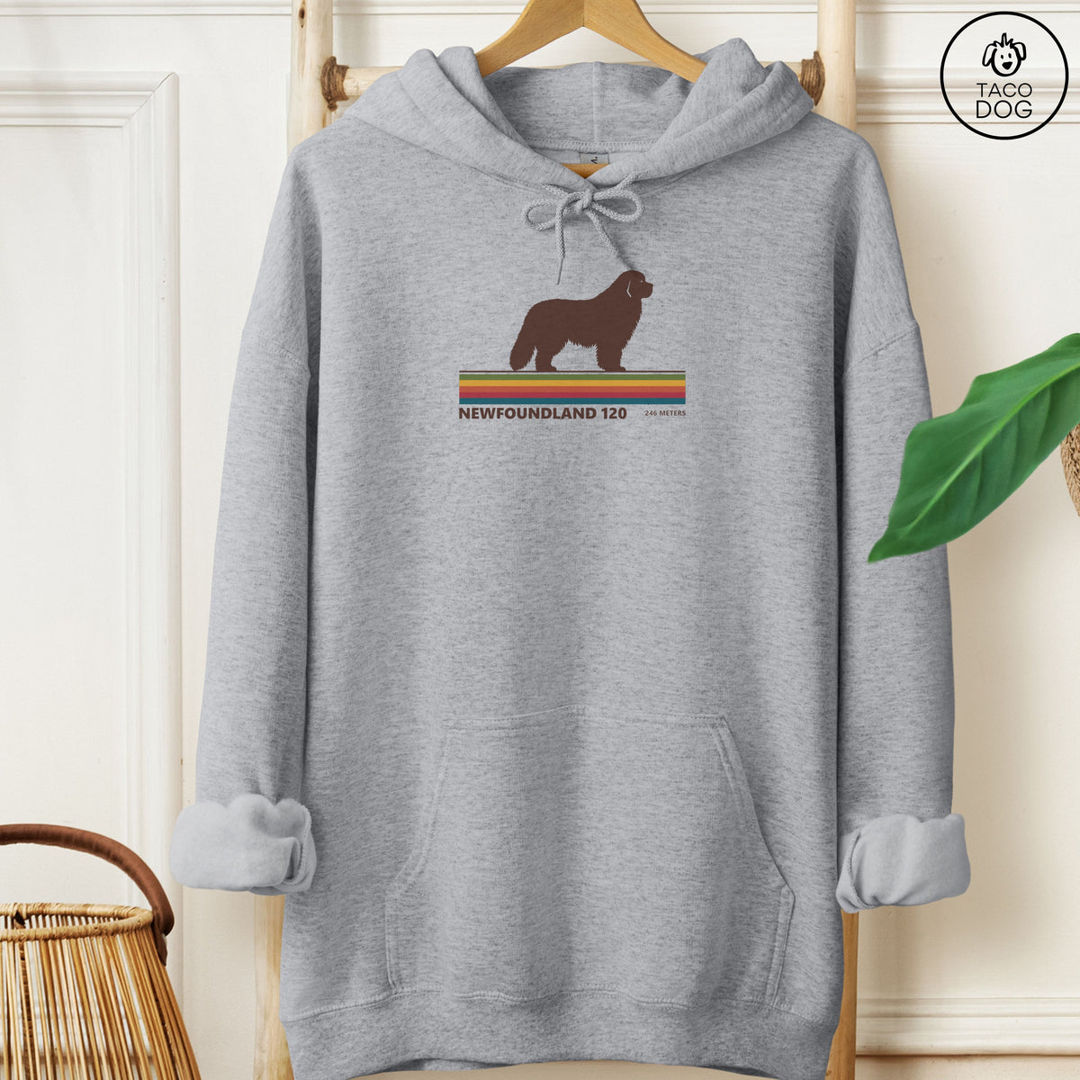 Newfoundland VHS Hoodie Graphite Heather Taco-Dog