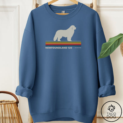Newfoundland VHS Sweatshirt Indigo Blue Taco-Dog