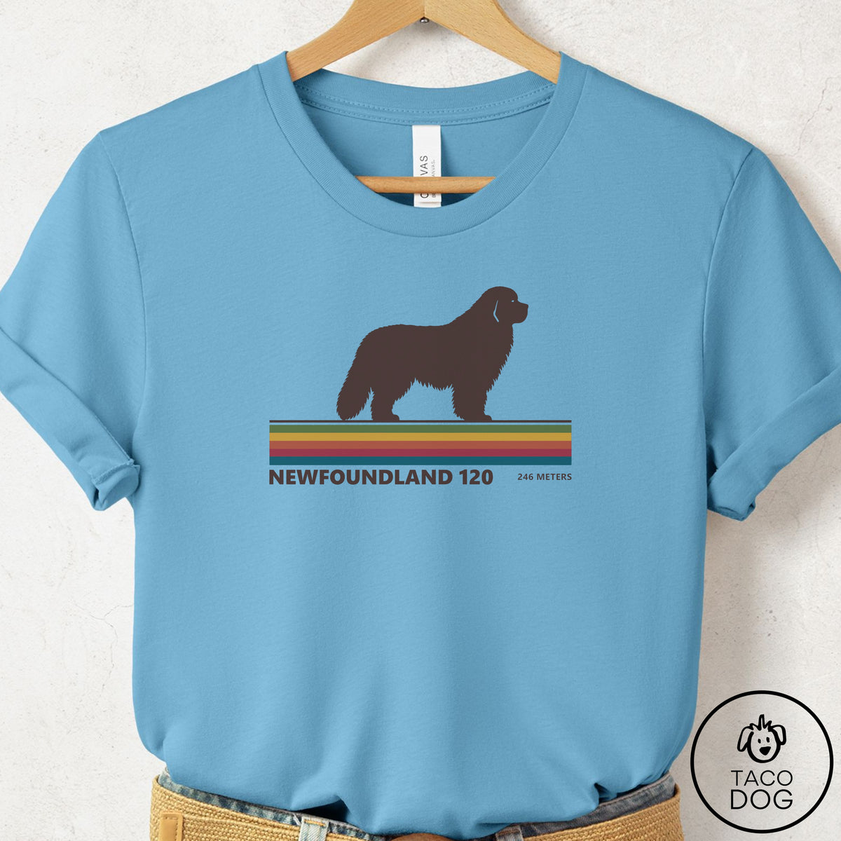 Newfoundland VHS T-Shirt Ocean Blue Taco-Dog