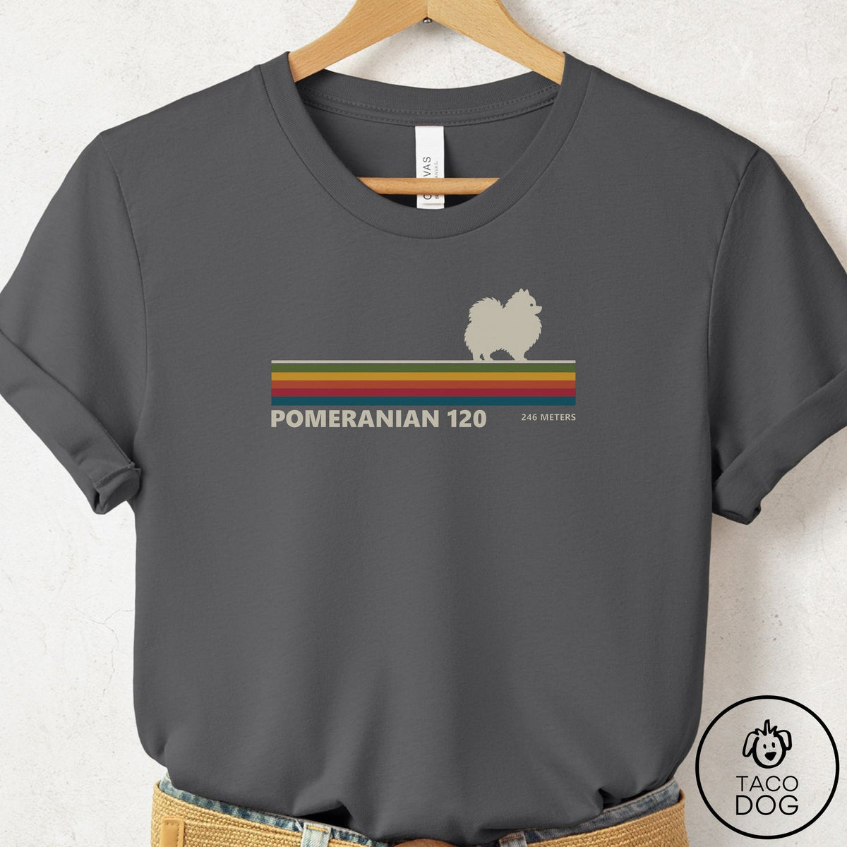 Pomeranian VHS T-Shirt Asphalt Taco-Dog