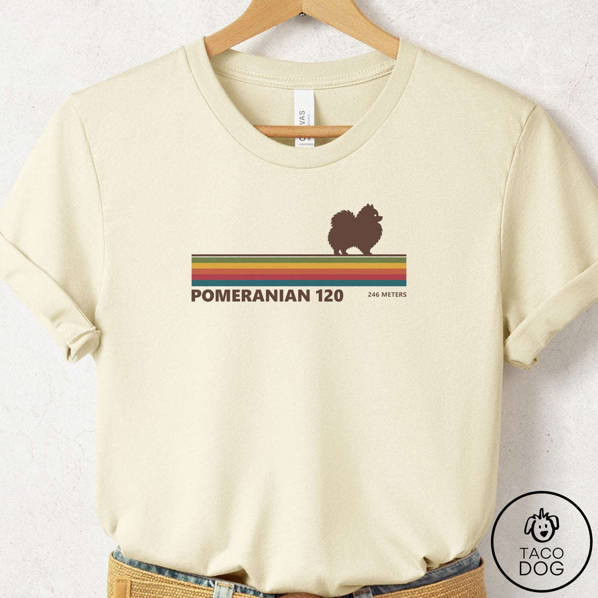 Pomeranian VHS T-Shirt Natural Taco-Dog