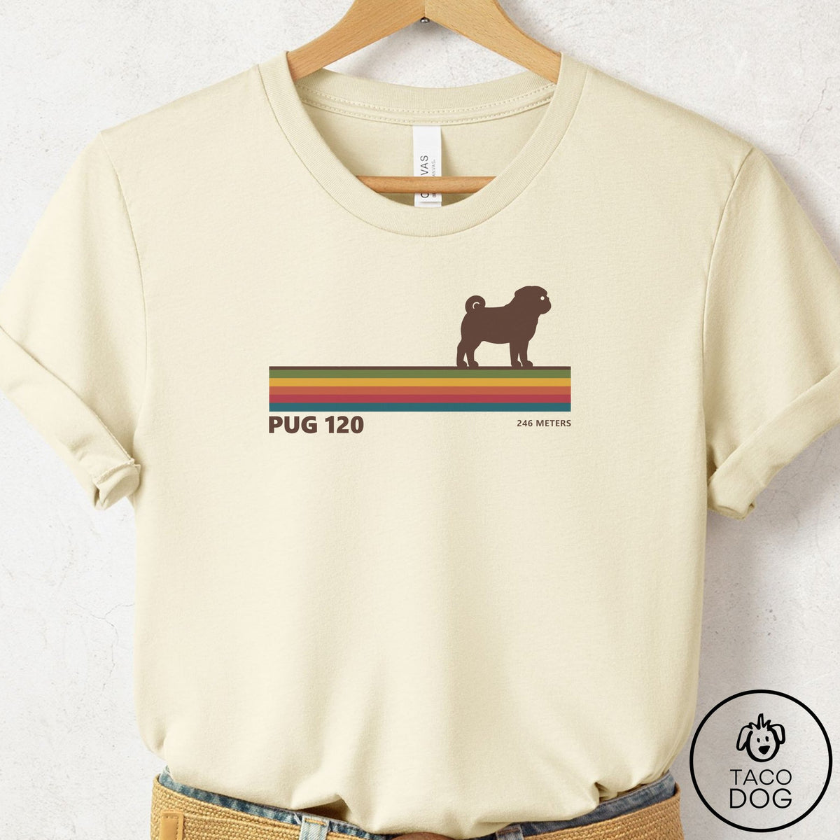 Pug VHS T-Shirt Natural Taco-Dog