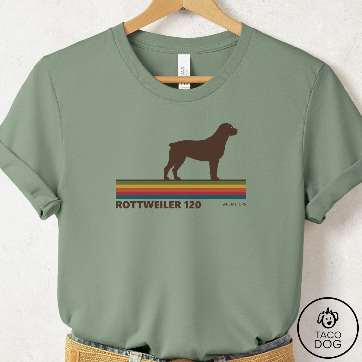 Rottweiler VHS T-Shirt Sage Taco-Dog