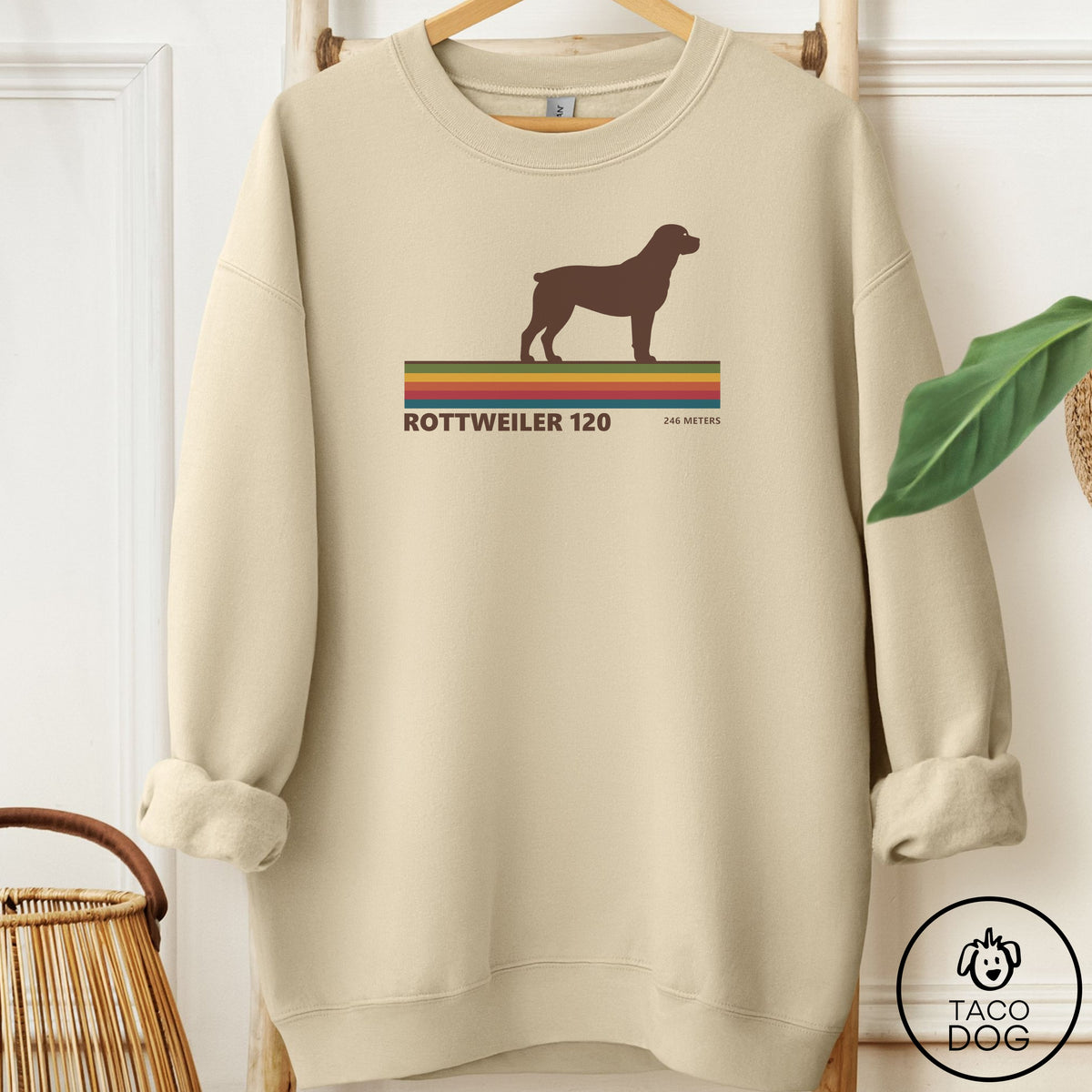 Rottweiler VHS Sweatshirt Sand Taco-Dog