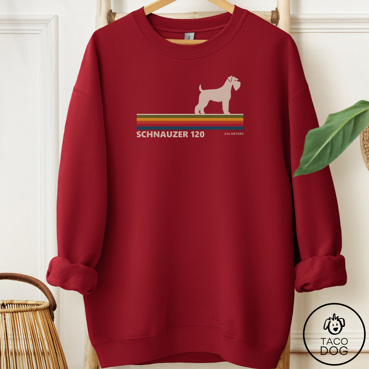 Schnauzer VHS Sweatshirt Garnet Taco-Dog