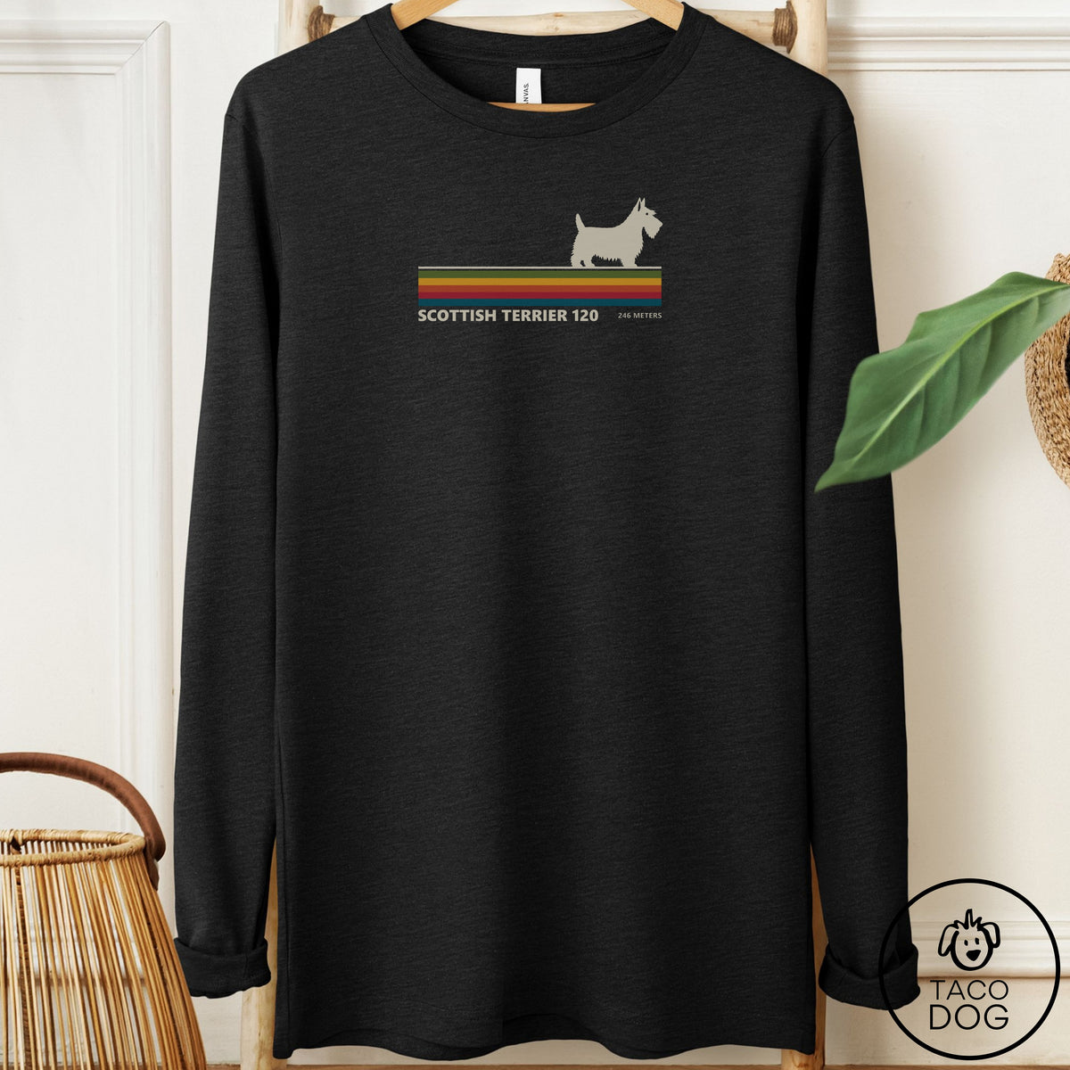 Scottie VHS Long Sleeve Tee Black Heather Taco-Dog