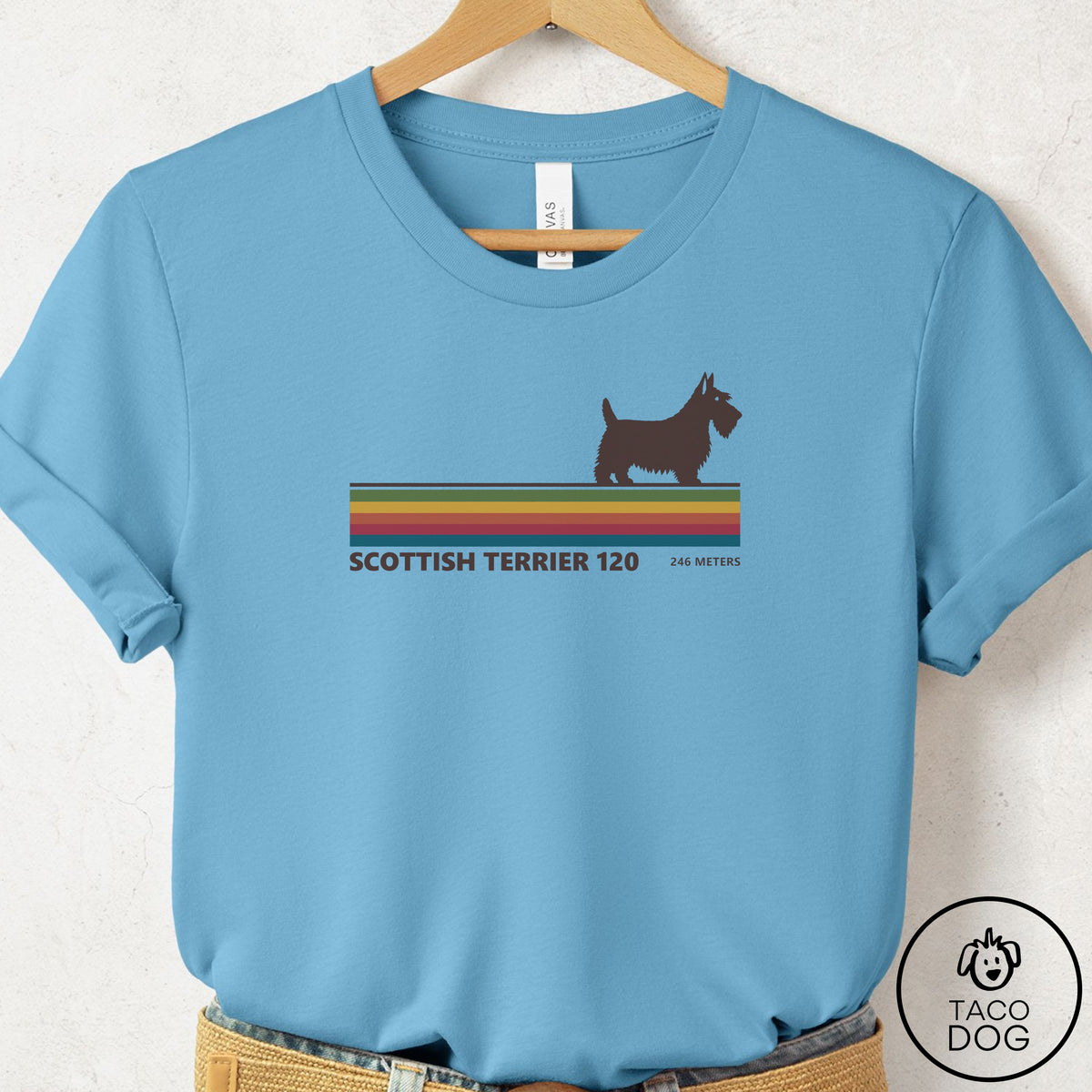 Scottie VHS T-Shirt Ocean Blue Taco-Dog