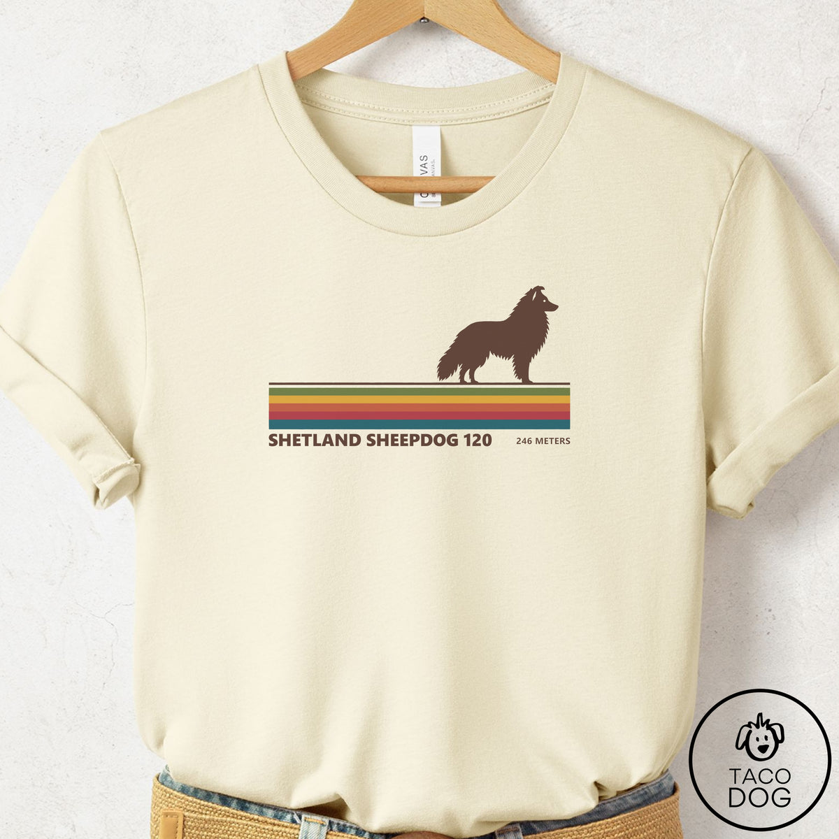 Shetland Sheepdog VHS T-Shirt Natural Taco-Dog