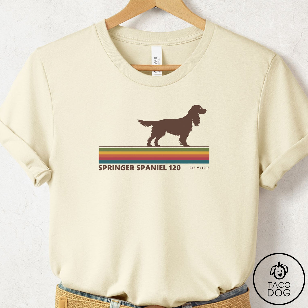 Springer Spaniel VHS T-Shirt Natural Taco-Dog